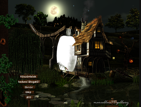 Watermill - made Gimp and Blender programs